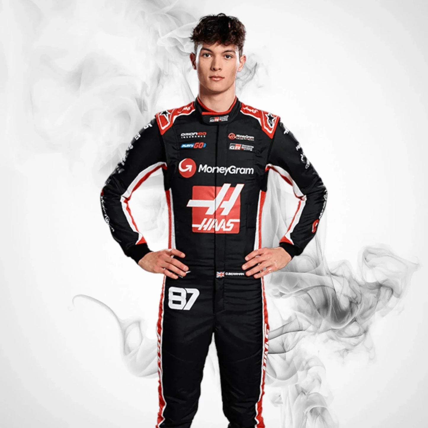 2025 Oliver Bearman Haas F1 Team Race Suit Replica - Rustle Racegear
