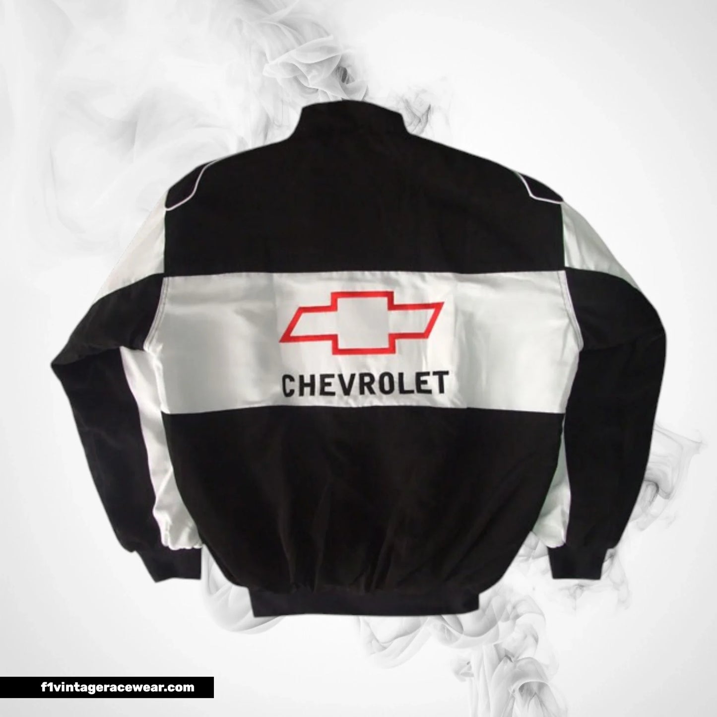 Chevrolet Racing Jacket Black White Vintage Muscle Style