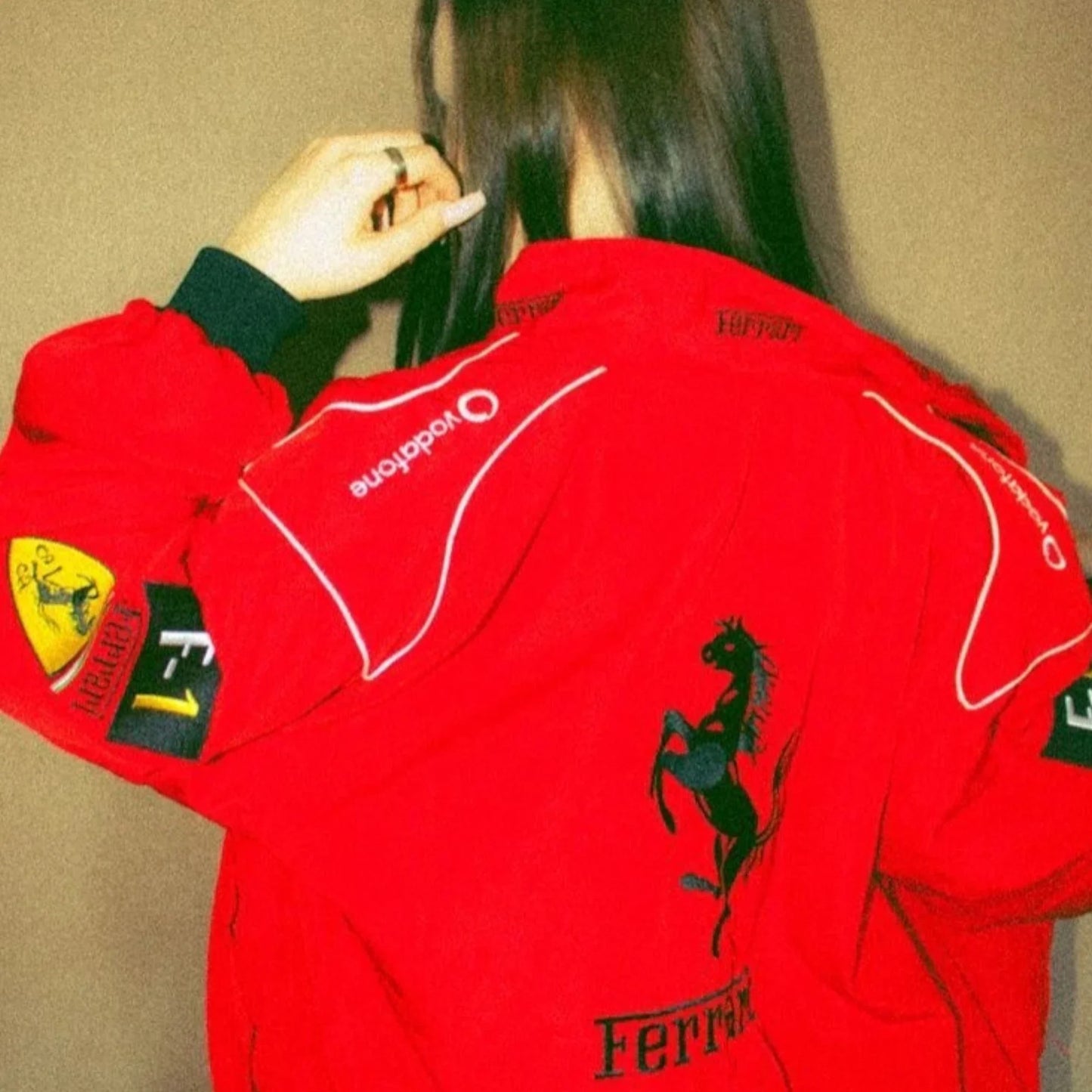 F1 Ferrari Vintage Racing Jacket - Red Edition