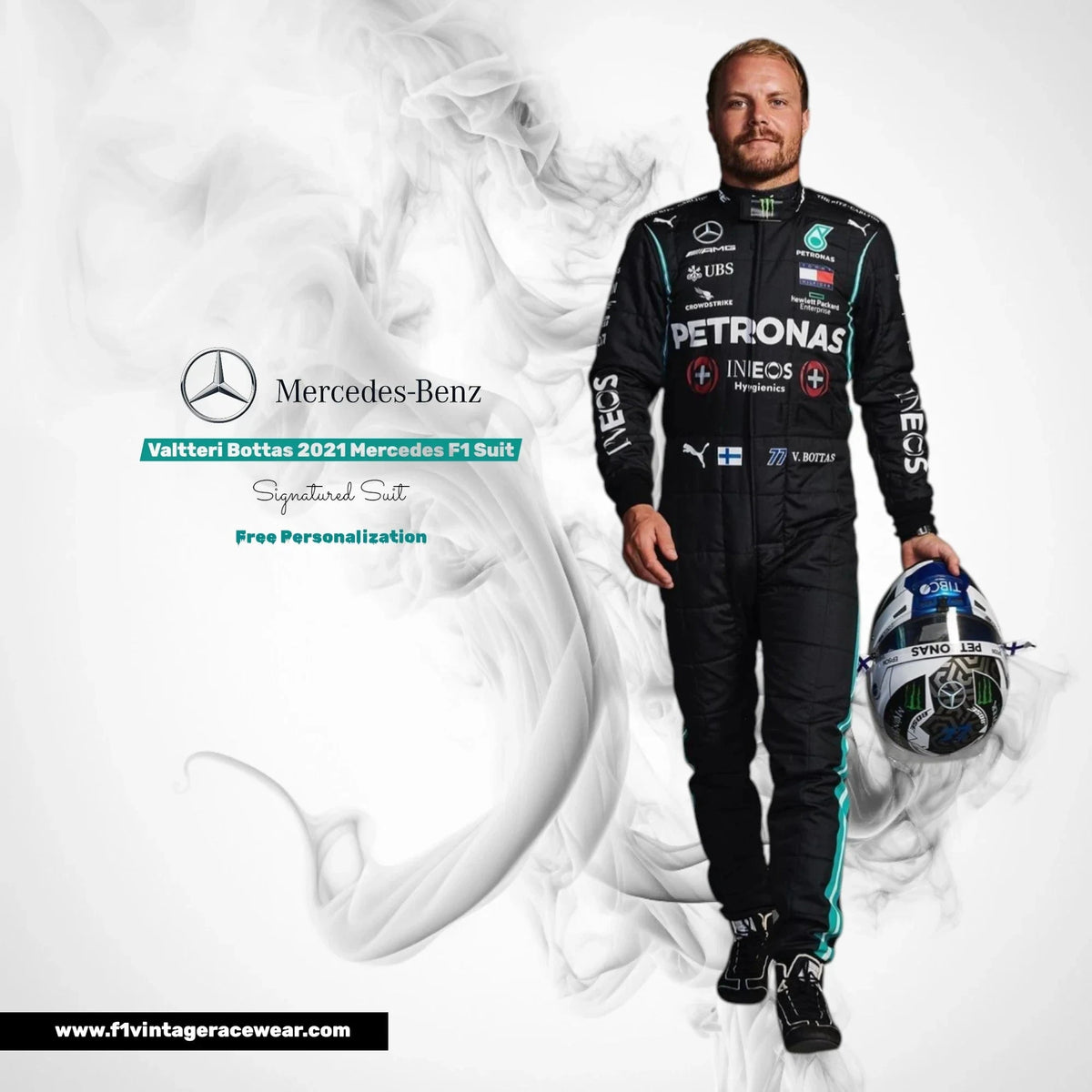 2021 Valtteri Bottas Mercedes F1 Race Suit