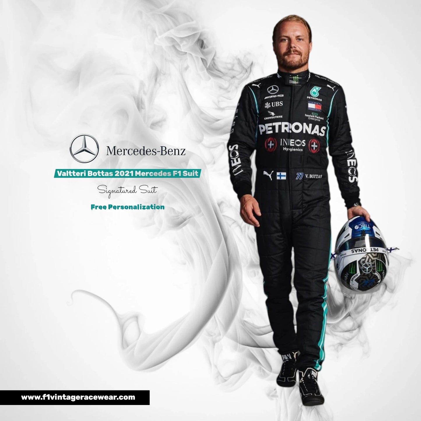 2021 Valtteri Bottas Mercedes F1 Race Suit