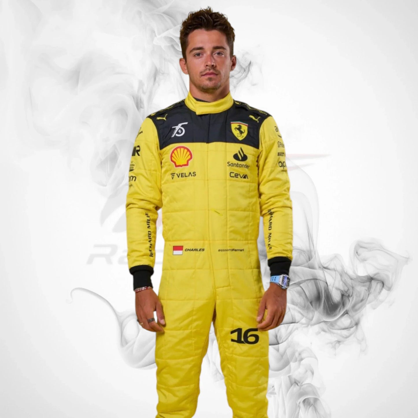 2022 Charles Leclerc Ferrari 75th Anniversary F1 Race Suit