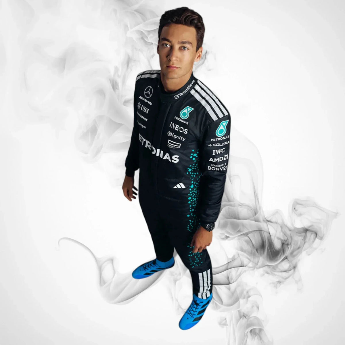 2025 George Russell Mercedes F1 Race Jumpsuit Replica