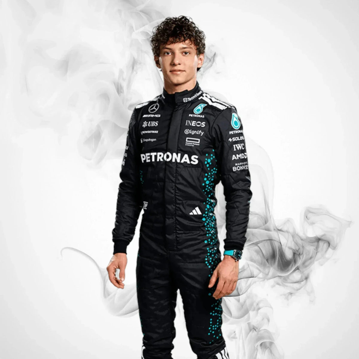 2025 Kimi Antonelli Mercedes F1 Race Jumpsuit Replica