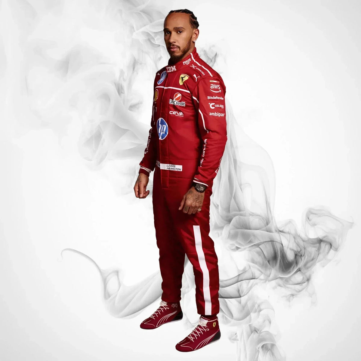 2025 Lewis Hamilton Scuderia Ferrari Formula 1 F1 Race Suit