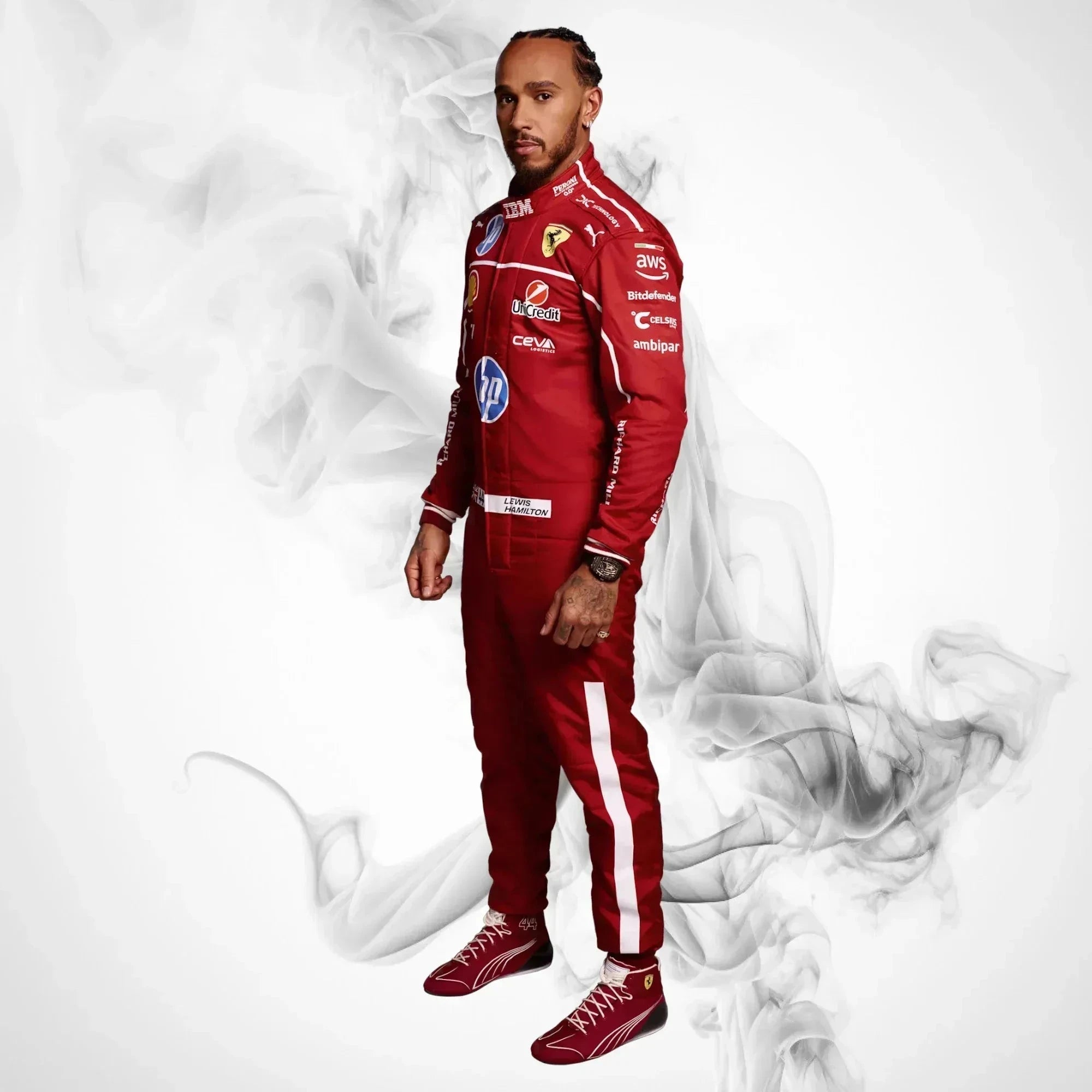 2025 Lewis Hamilton Scuderia Ferrari Formula 1 F1 Race Suit