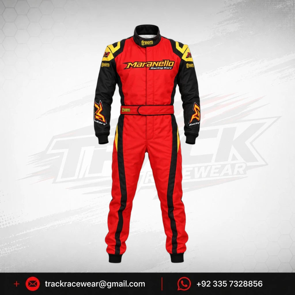 2025 Maranello Red Black Racing Kart Suit