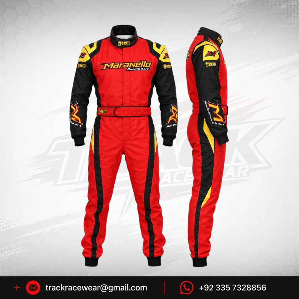 2025 Maranello Red Black Racing Kart Suit