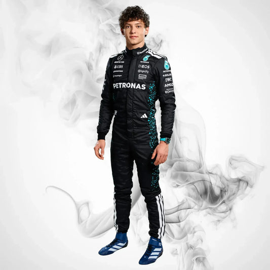 2025 Mercedes F1 Driver Costumes | George Russell & Kimi Antonelli - Rustle Racegear