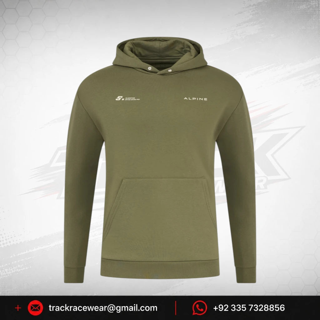 Alpine Racing F1 Silverstone Oversized Hoodie - Deep Lichen Green