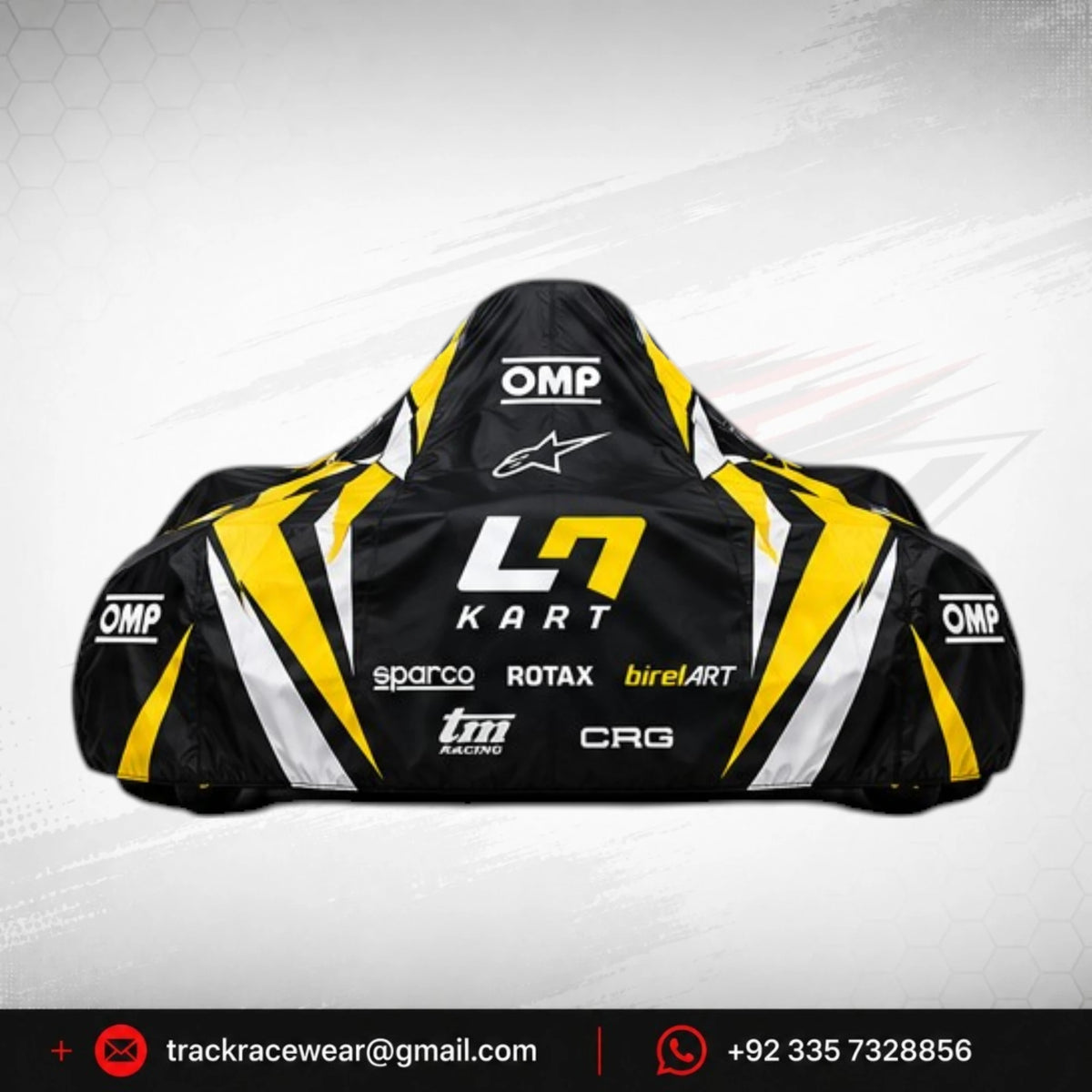 2026 LN Kart Black Yellow Premium Kart Cover
