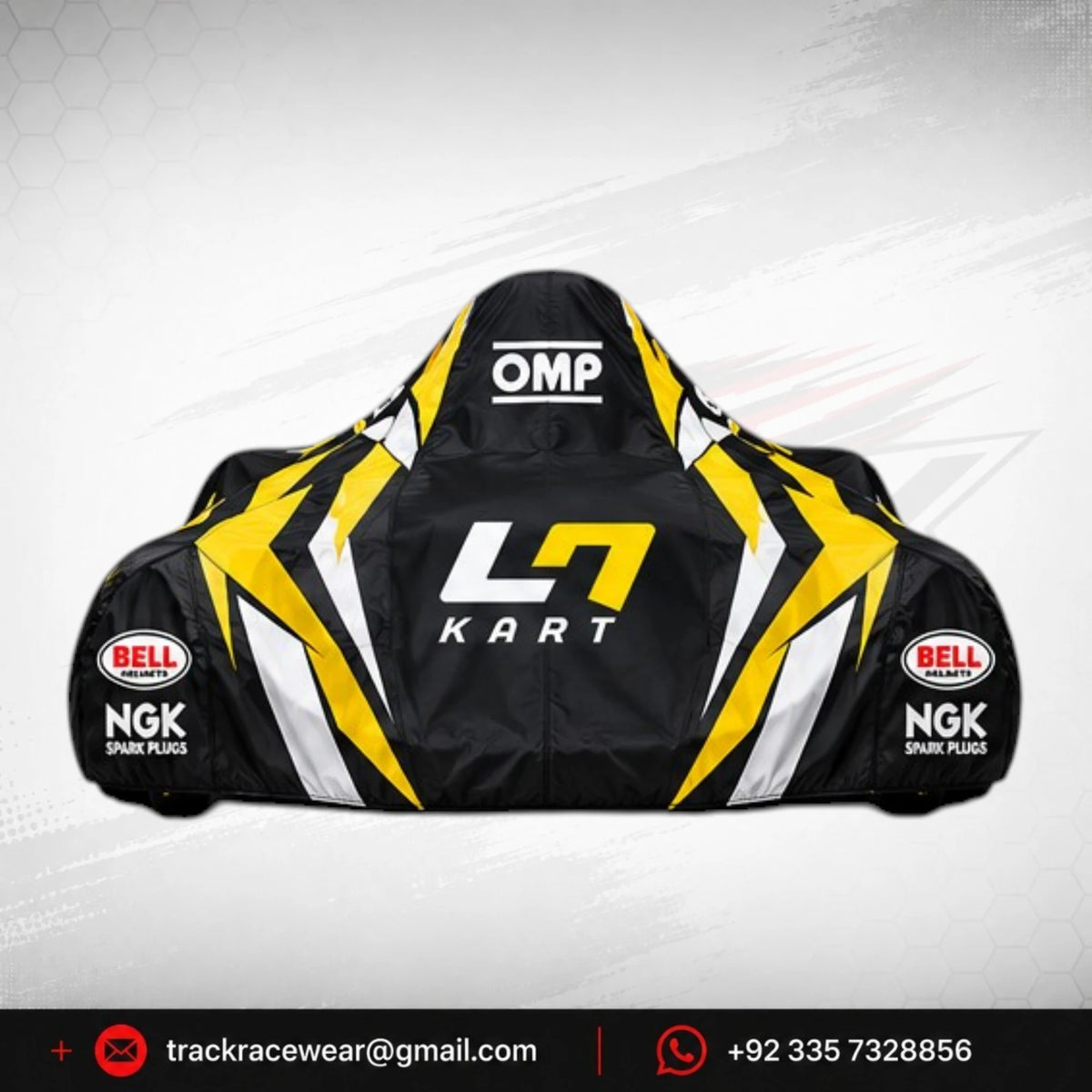 2026 LN Kart Black Yellow Premium Kart Cover