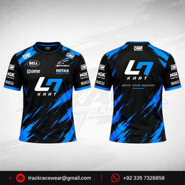 2026 LN Kart Black Blue Racing Shirt