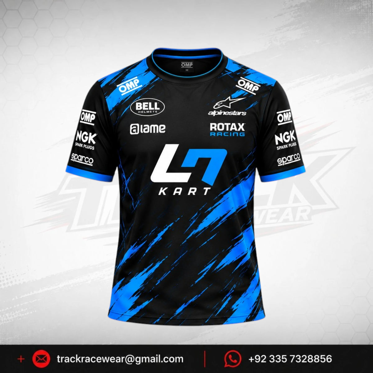 2026 LN Kart Black Blue Racing Shirt