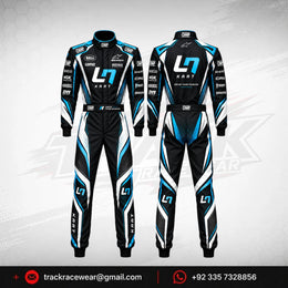 2026 LN Kart Black & Blue Racing Suit – Karting Motorsport Apparel