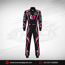2026 LN Kart Black & Pink Kart Racing Suit – OMP Style