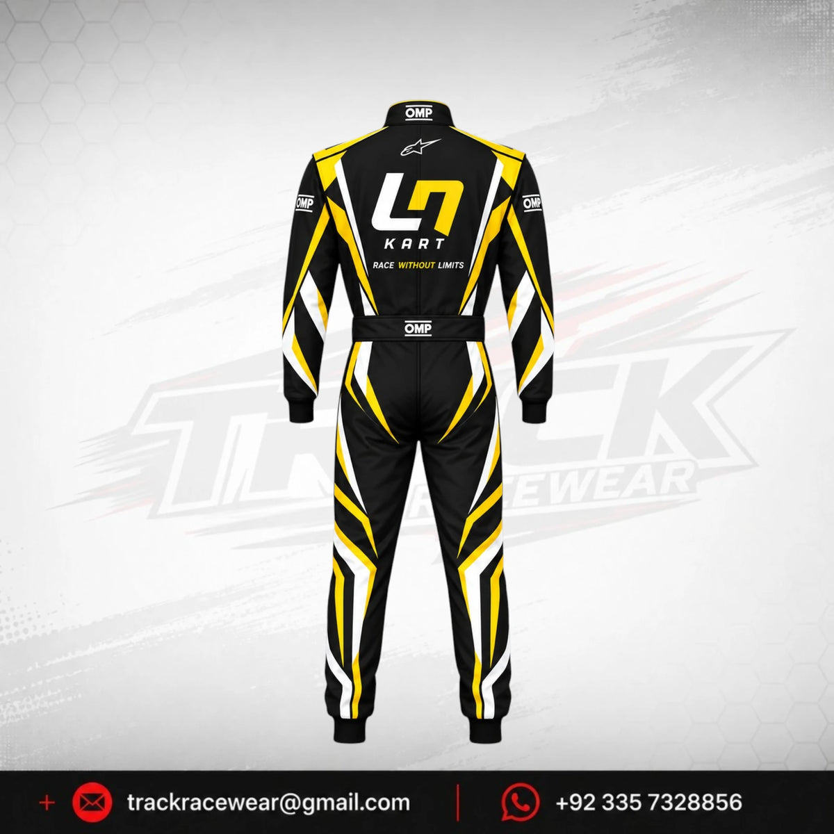 2026 LN Kart Black & Yellow Racing Suit – Professional Karting Design