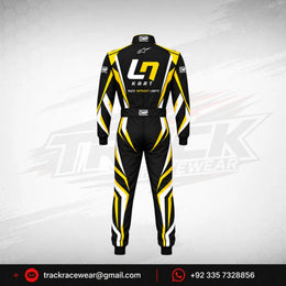 2026 LN Kart Black & Yellow Racing Suit – Professional Karting Design