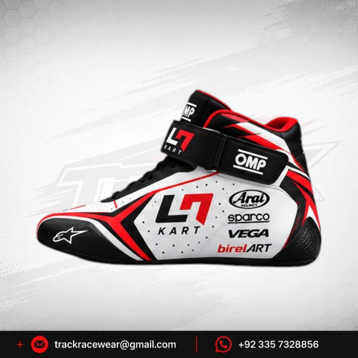 2026 LN Kart White Red Racing Shoes