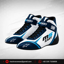 2026 MS KART Racing Shoes – Navy & Cyan
