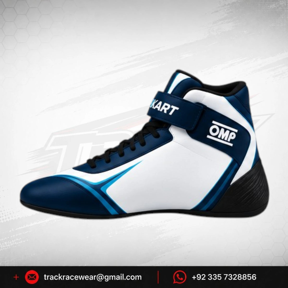 2026 MS KART Racing Shoes – Navy & Cyan