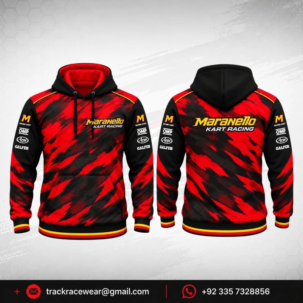 2026 Maranello Red Brushstroke Hoodie