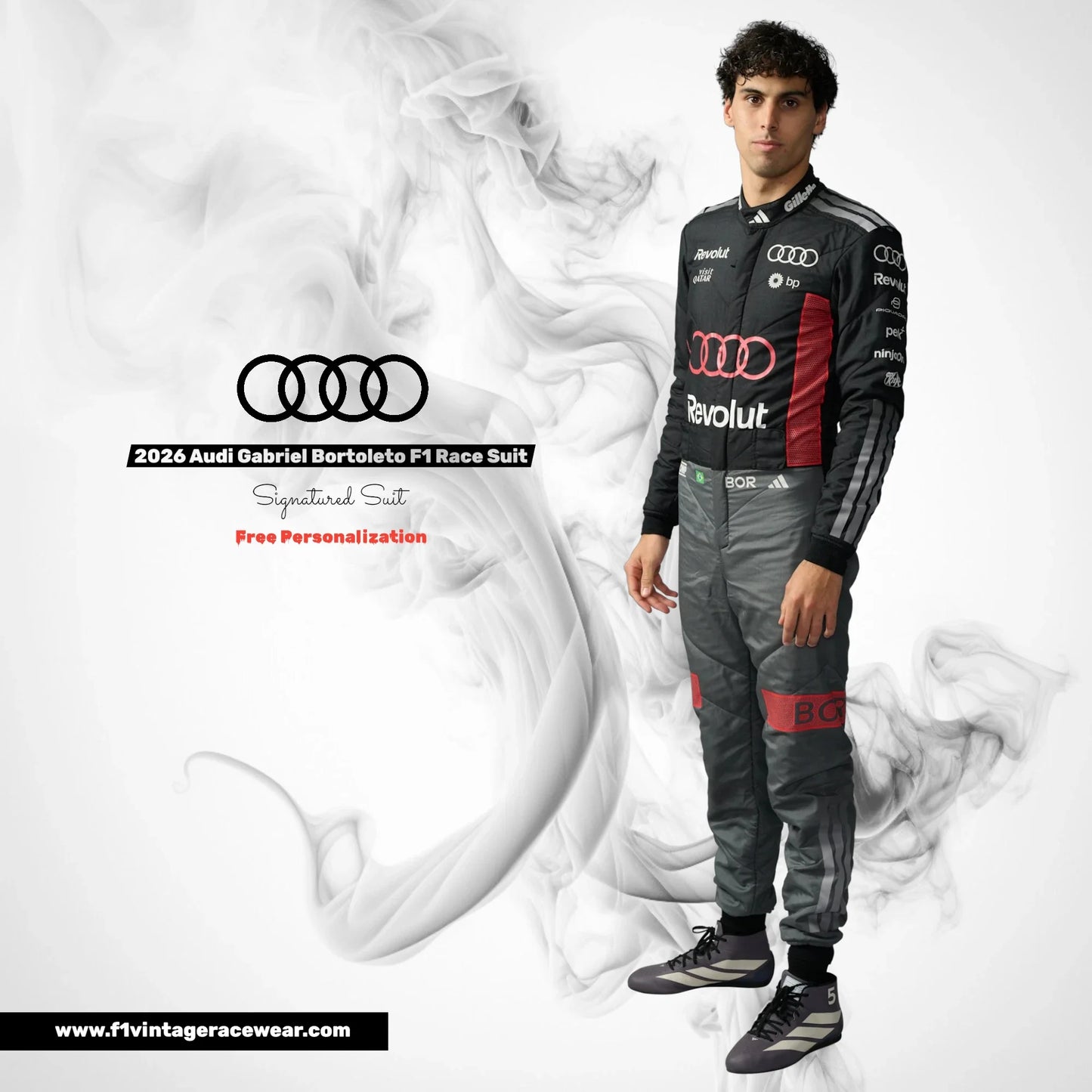2026 Gabriel Bortoleto Audi F1 Team Race Suit Replica – Kids/Adults