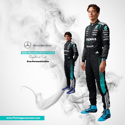 2026 Mercedes F1 Driver Racing Replica Suit | Kids & Adults