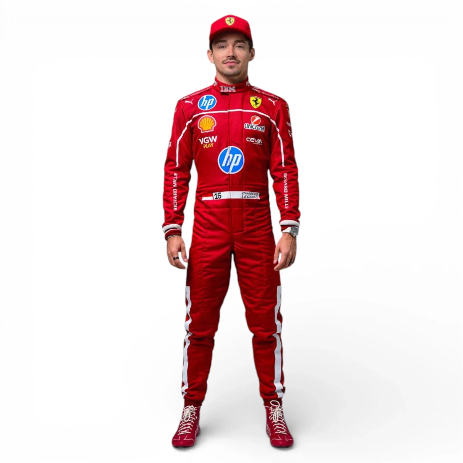 2025 Charles Leclerc Scuderia Ferrari Formula 1 F1 Race Suit - Rustle Racegear