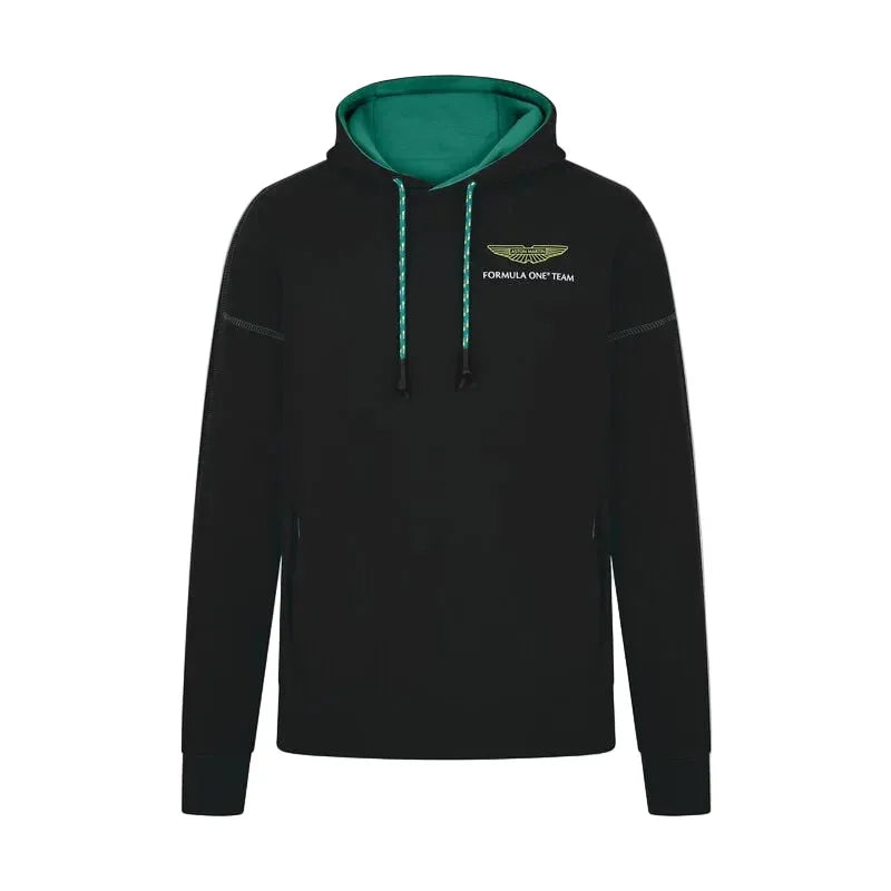 Aston Martin F1 Team Logo Hoodie Black - Rustle Racegear