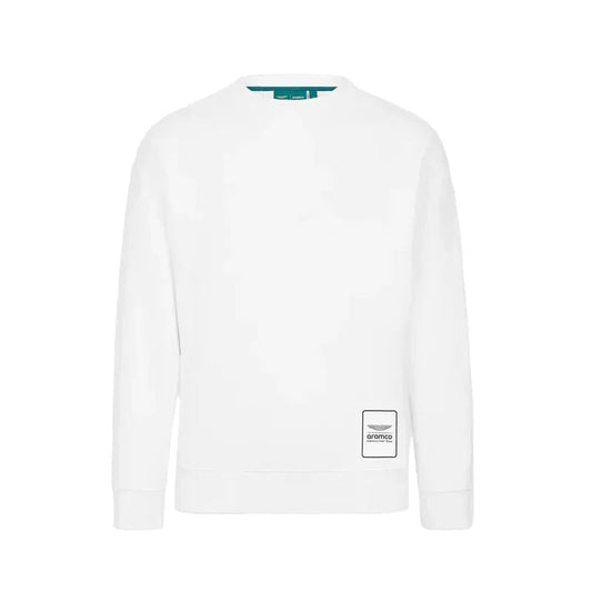 Aston Martin F1 Team Logo Sweatshirt White - Rustle Racegear