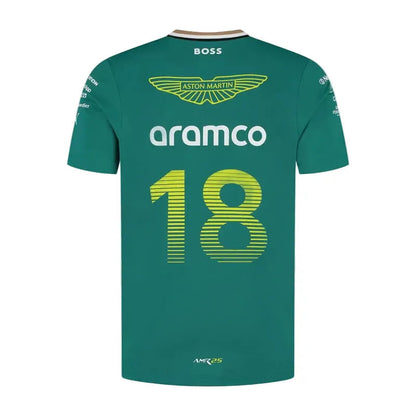 Aston Martin F1 Team 2025 Lance Stroll Driver T-shirt - Rustle Racegear