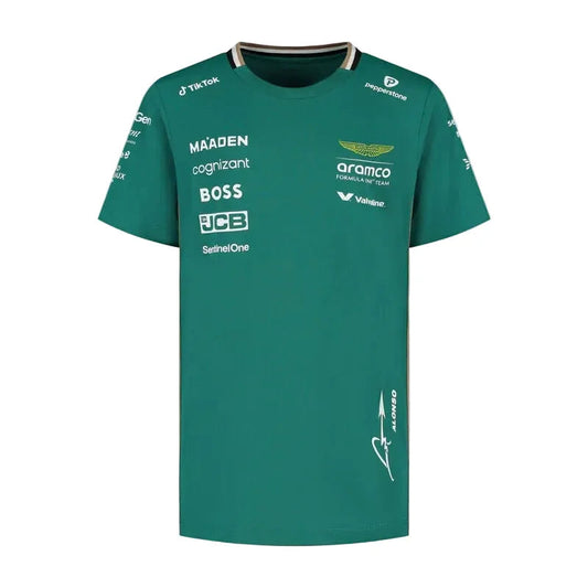 Aston Martin F1 Team Kids 2025 Fernando Alonso Driver T-shirt - Rustle Racegear