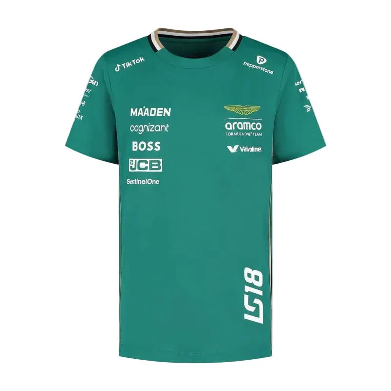 Aston Martin F1 Team Kids 2025 Lance Stroll Driver T-shirt - Rustle Racegear