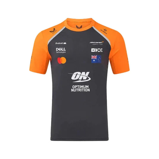 McLaren F1 2025 Oscar Piastri Driver T-shirt black and orange - Rustle Racegear