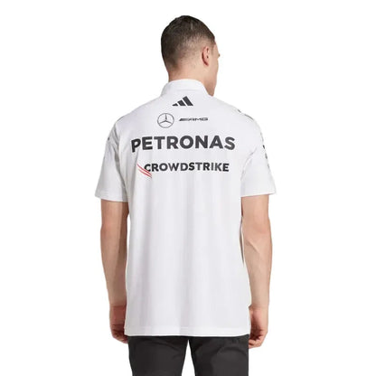Mercedes-AMG F1 adidas 2025 Team Polo white - Rustle Racegear