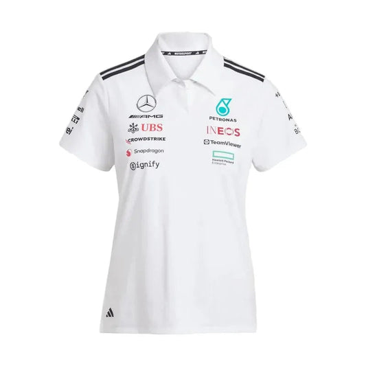Mercedes-AMG F1 Women's adidas 2025 Team Polo white - Rustle Racegear