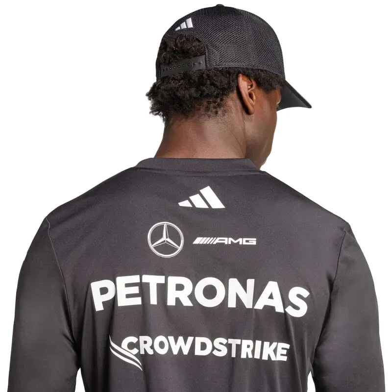 Mercedes-AMG F1 adidas 2025 Long Sleeve Driver T-shirt black - Rustle Racegear
