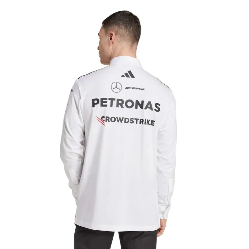 Mercedes-AMG F1 adidas 2025 Long Sleeve Team Polo - Rustle Racegear