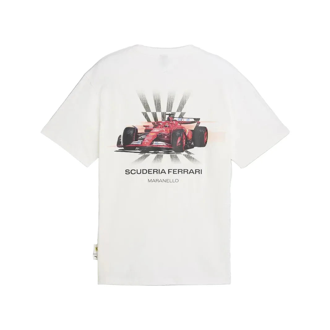 Scuderia Ferrari F1 PUMA Car Graphic T-shirt White - Rustle Racegear