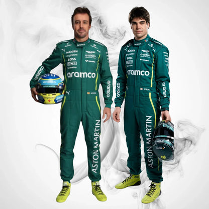 Aston Martin 2025 F1 Racing Team Suit | Fernando Alonso, Lance Stroll - Rustle Racegear