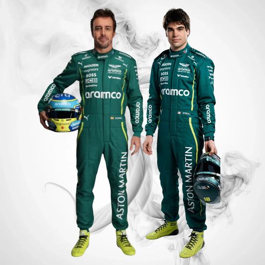Aston Martin 2025 F1 Racing Team Suit | Fernando Alonso, Lance Stroll - Rustle Racegear