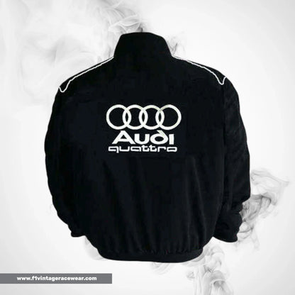 Audi Quattro Racing Jacket Black Motorsport Style