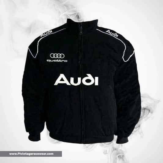 Audi Quattro Racing Jacket Black Motorsport Style