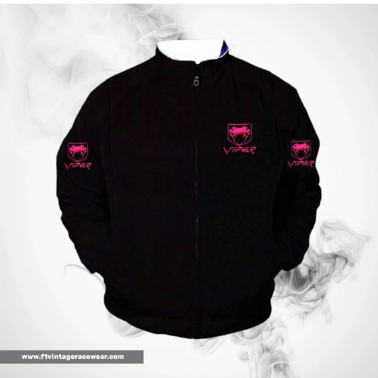 Dodge Viper Fangs Motorsport Jacket Black Pink Racing Wear