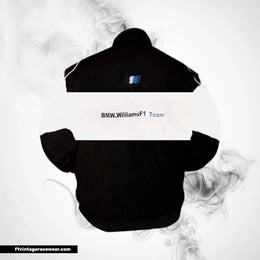BMW Williams Team F1 Racing Jacket Black and White Motorsport Style
