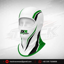DR Racing Kart Balaclava Green White