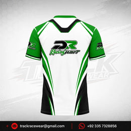 DR Racing Kart T Shirt Green White