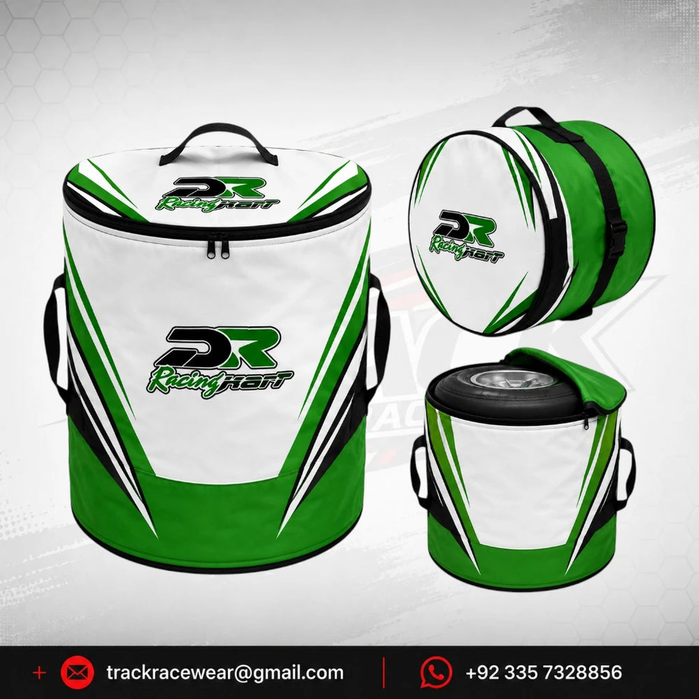 DR Racing Kart Green White Racing Gear Bag