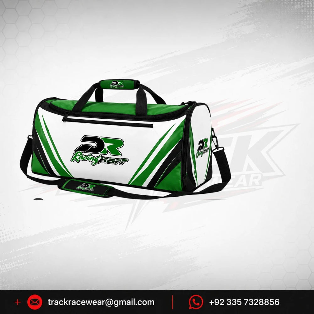 DR Racing Kart Green White Gear Bag